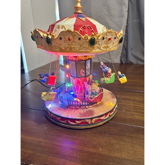 Vintage Home Accents Canterbury Lane Flying Sleigh Ride Christmas Village Piece - Picture 5 of 11